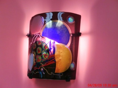 art glass wall sconce